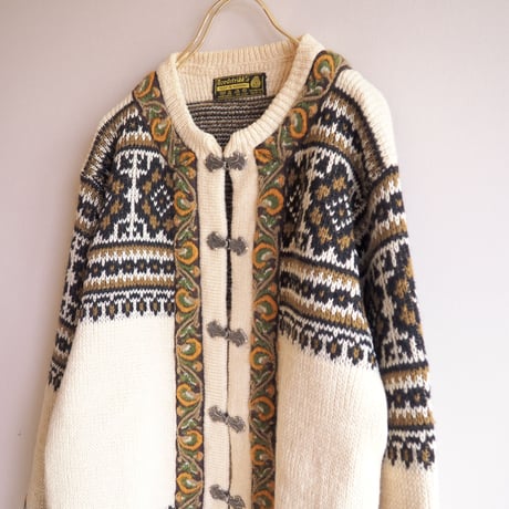 "Nordstrikk" ivory nordic cardigan