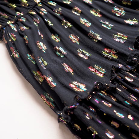 90s "ANGIE" metallic chiffon maxi dress