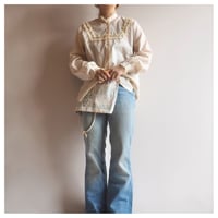 "Morilem" lace ruffle blouse