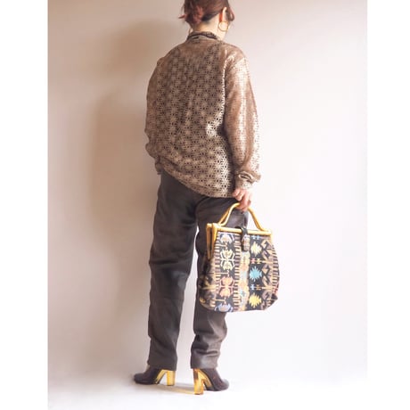 made in Finland leather tapered pants