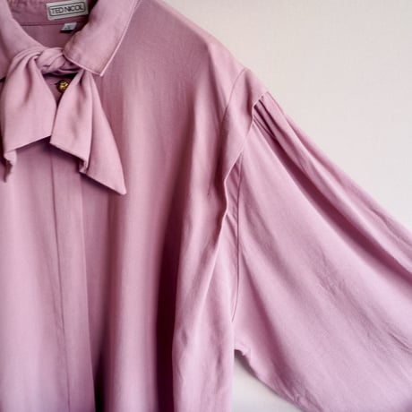 80s lavender modal design blouse