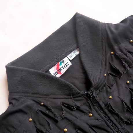 "KAKTUS" studs fringe blouson