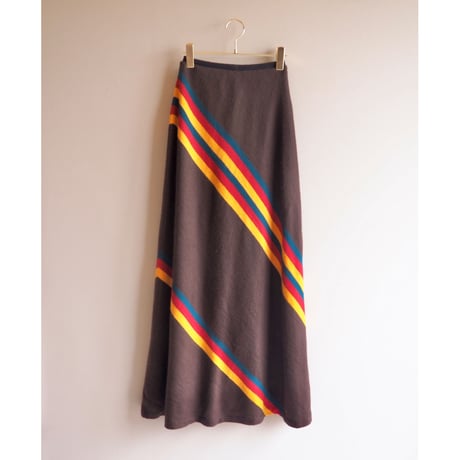 70s stripe knit maxi skirt
