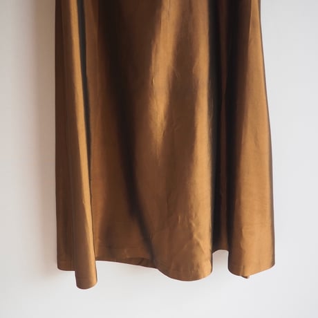 90s〜 "Coldwater Creek" metallic satin flare maxi skirt