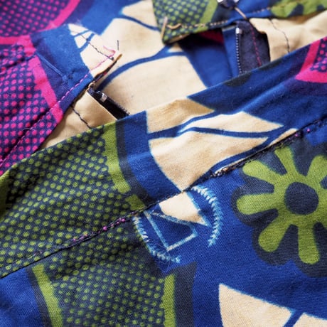vintage african batik mermaid maxi skirt