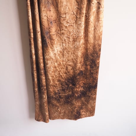 vintage textured velours sleeveless maxi dress