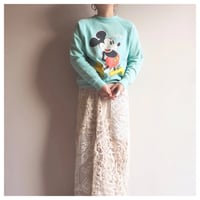 80s "Velva Sheen" mickey print sweat  (mint)