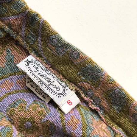 60〜70s "The Villager" abstract tapestry maxi skirt