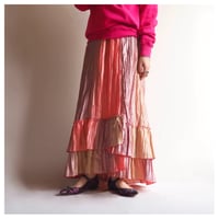 vintage iridescent gradation maxi skirt