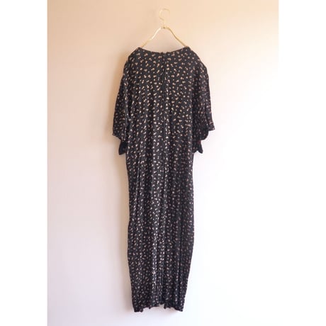 vintage floral s/s maxi dress
