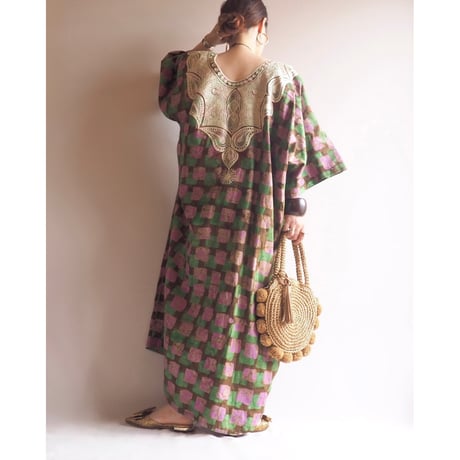 vintage embroidered kaftan dress