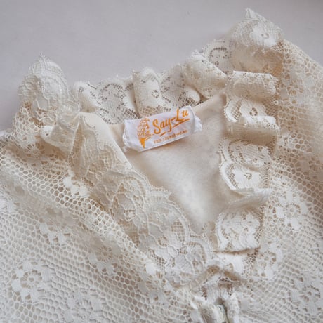 60〜70s "Say-Lu" lace house maxi dress