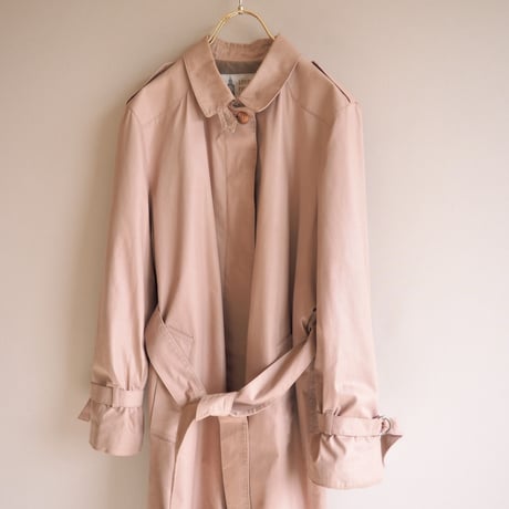 70〜80s "London fog" dusty pink balmacaan coat