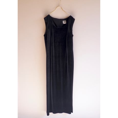 "R&M Richards" velours sleeveless maxi dress