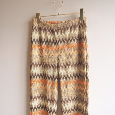 made in Italy metallic knit flare pants