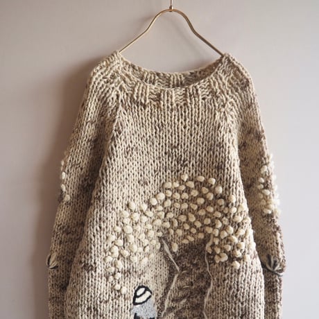 vintage low gauge design sweater