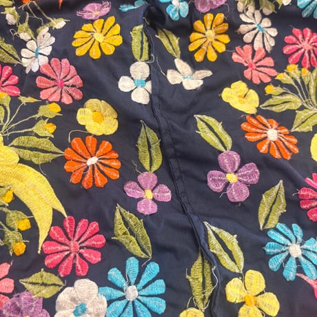 70s〜 floral embroidered jacket