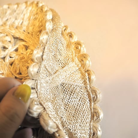 vintage raffia circle  bag
