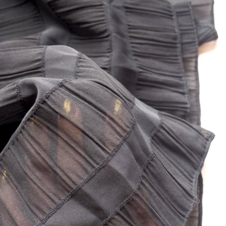 "GEORGE SIMONTON" sheer textured maxi skirt
