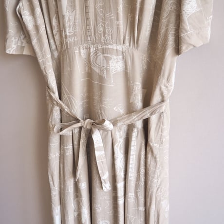 80s graffiti print s/s maxi dress