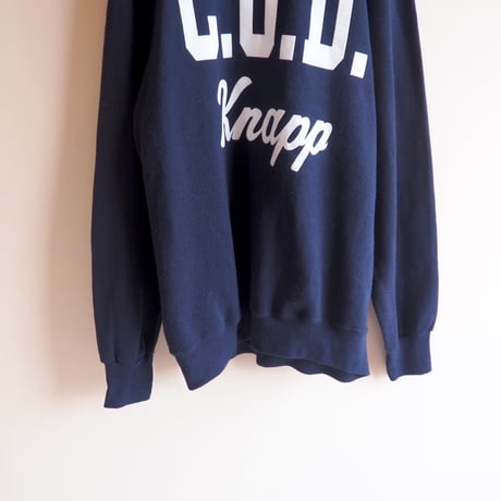 80〜90s "Basset Walker" flocky print sweat
