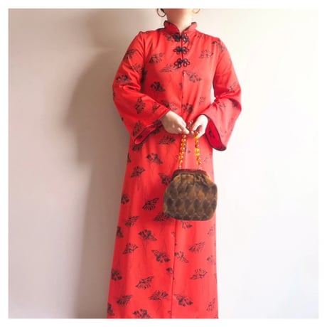 "David Brown" Chinese floral maxi dress