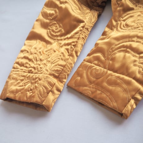 "classic elements" satin embroidered quilt jacket