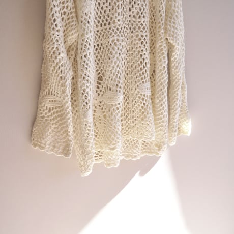 90s acrylic crochet cardigan
