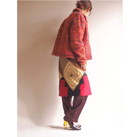 "Karen Hart" multi color tweed jacket