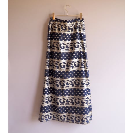70s "Nelly De Grab" sheer metallic maxi skirt