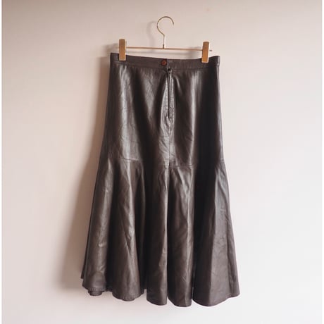 "MAFALDA DENICOLO" leather mermaid skirt