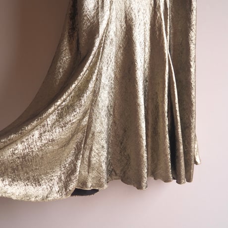 "Scarlet Roos" gold mermaid maxi skirt
