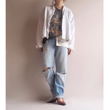 1900s〜 edwardian ruffle lace night blouse