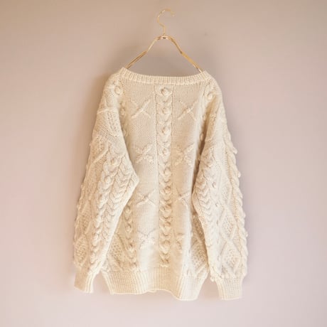 vintage floral popcorn cardigan