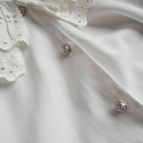 vintage folk lace ruffle blouse