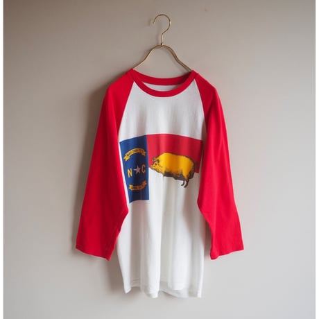 90s〜 print raglan tee