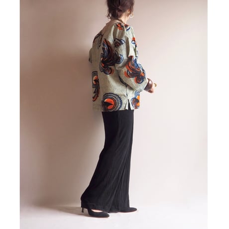 vintage african batik blouse