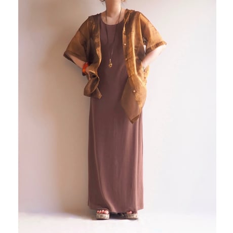 "Carolyn Strauss" elastic sleeveless maxi dress