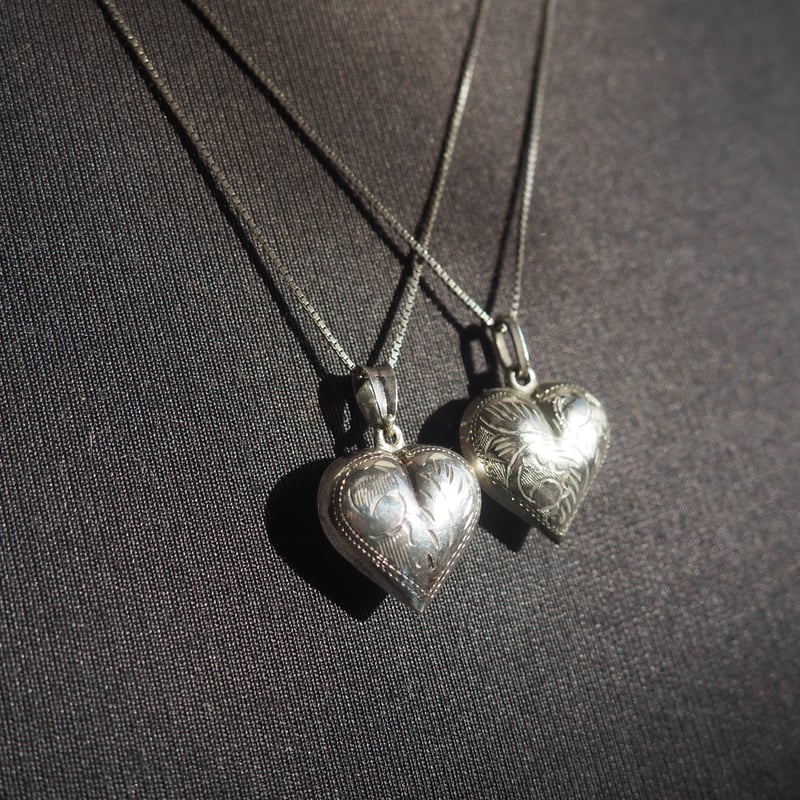 vintage silver925 puffy heart necklace | Nia v