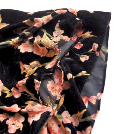 vintage floral velvet burnout robe