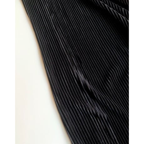 vintage black pleated maxi dress