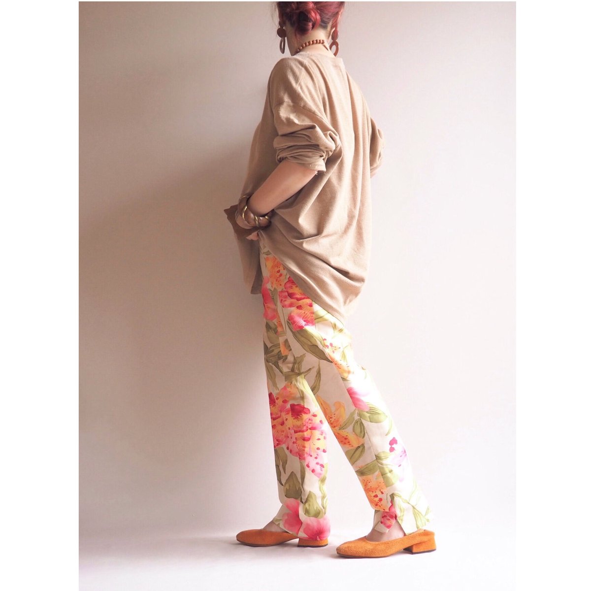 Dana Buchman Pants, Black Silk & Linen, Floral Embroidery, Size 6