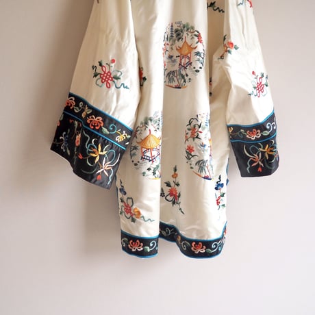 60〜70s chinese floral embroidered jacket