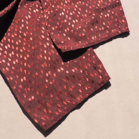 "O.B.MOON" abstract satin blouse & pants set