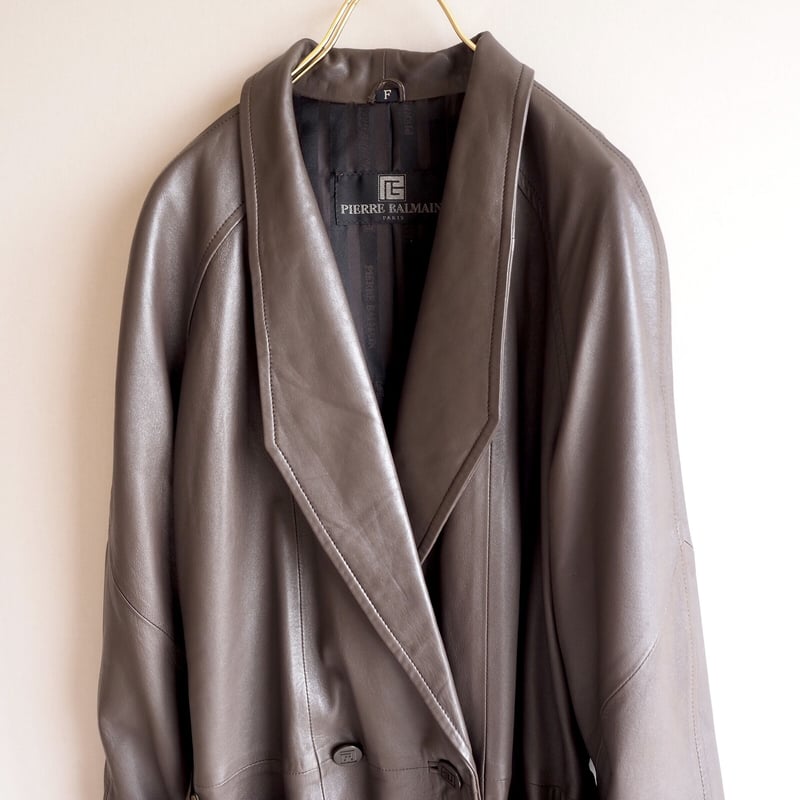 ジャケット・アウター PIERRE BALMAIN lamb leather jacket Pierre Balmain Leather Jacket - Size 50 FR
