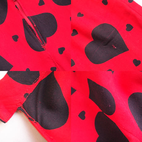 vintage heart ruffle maxi skirt