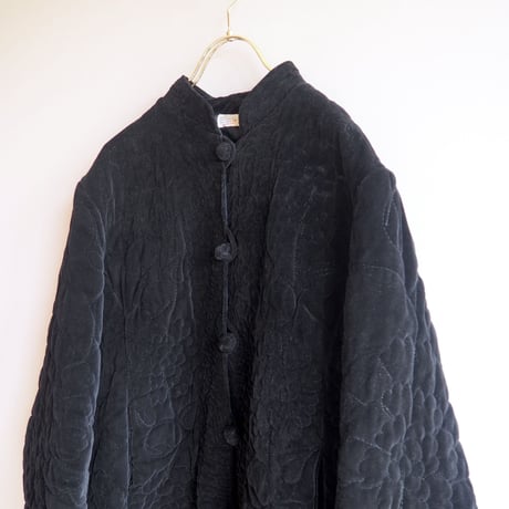 70s floral embroidered quilt jacket