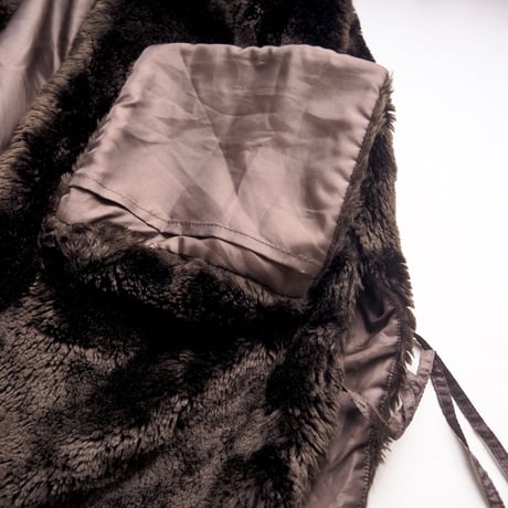 vintage faux fur design vest