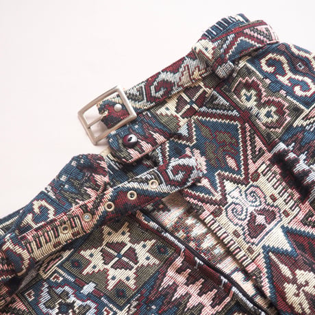 70s abstract tapestry maxi skirt