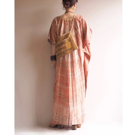 vintage embroidered tie dye kaftan dress